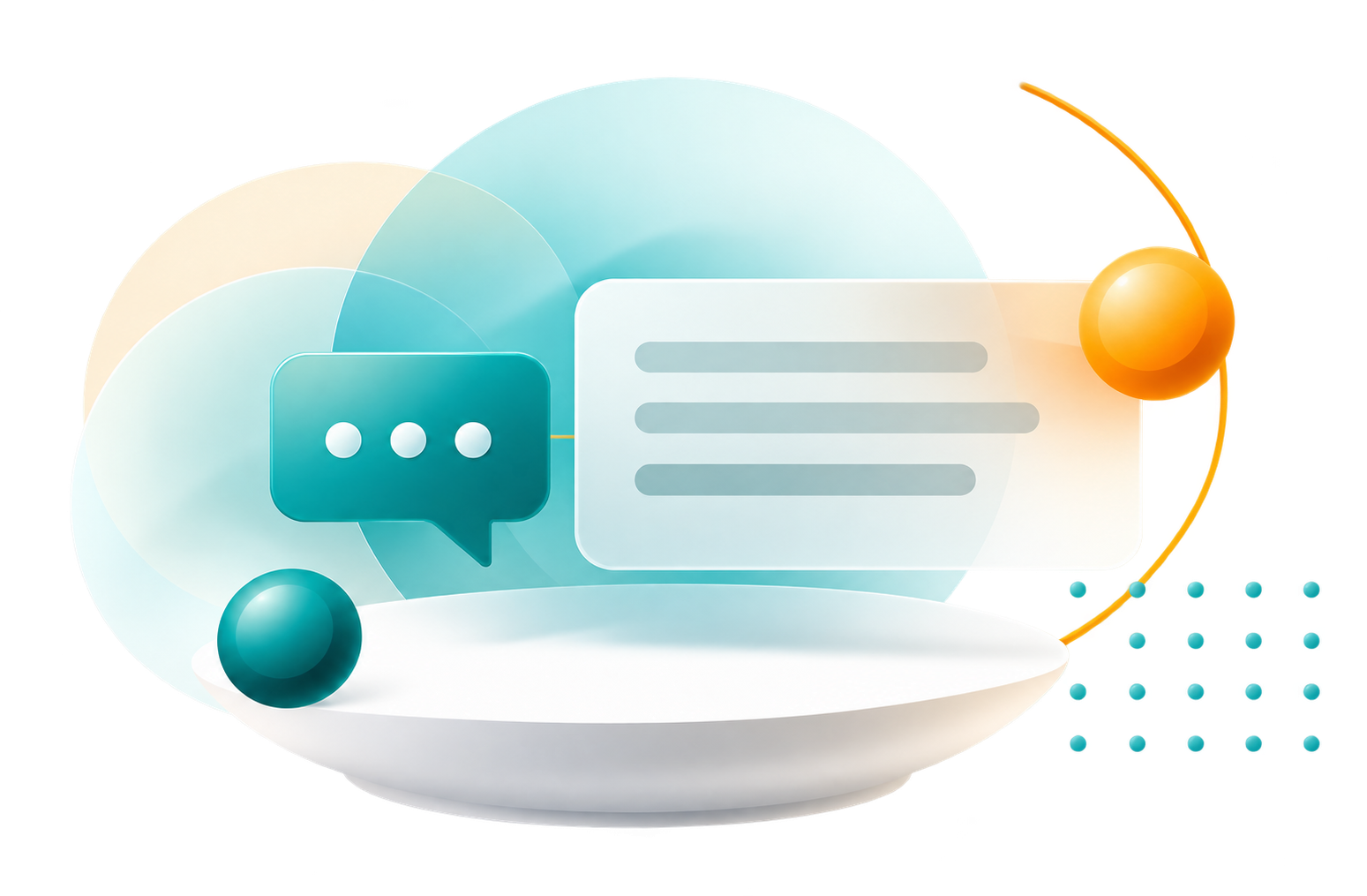 Illustration of a conversation that turns product questions into a clear direction.